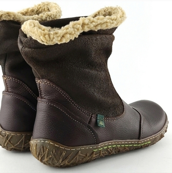 El Naturista Women's Lista Nido Brown Leather Suede Insulated Winter Boots Sz 36 - Picture 9 of 15